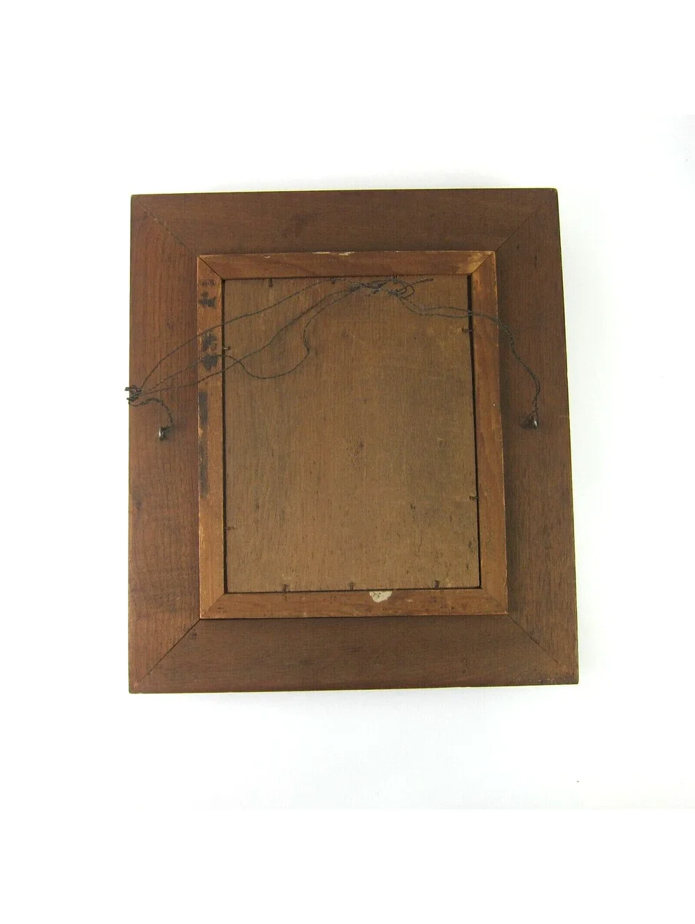 Antique Victorian Deep Picture Frame Carved Wood Gold Gilt Child Photo Glass 16